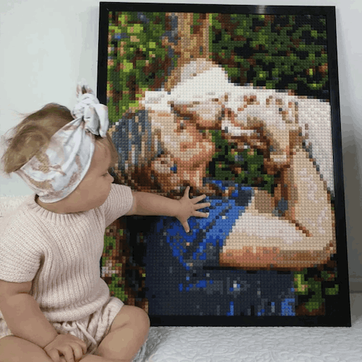Mosaique brique LEGO famille
